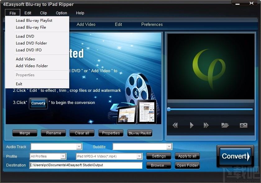 4Easysoft Blu-ray to iPad Ripper,蓝光转iPad转换器,视频转换