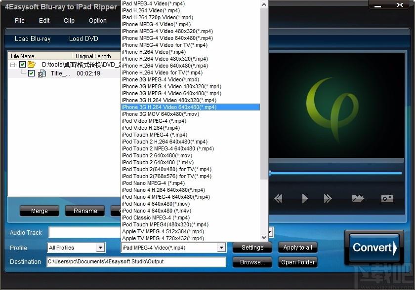 4Easysoft Blu-ray to iPad Ripper,蓝光转iPad转换器,视频转换